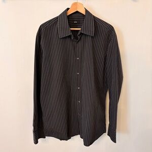 Hugo Boss Dress Shirt | Black Striped